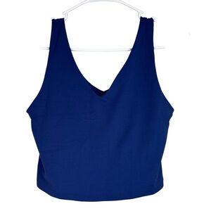 Athleta Crop Bra Transcend V Neck Tank Purple Medium